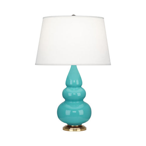 252X Egg Blue Small Triple Gourd Accent Lamp