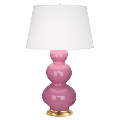 318X Schiaparelli Pink Triple Gourd Table Lamp