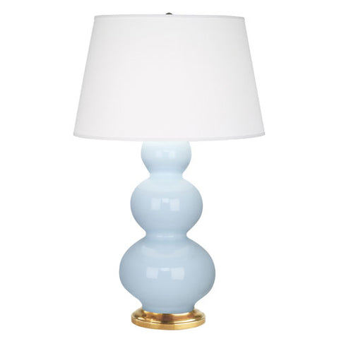 321X Baby Blue Triple Gourd Table Lamp