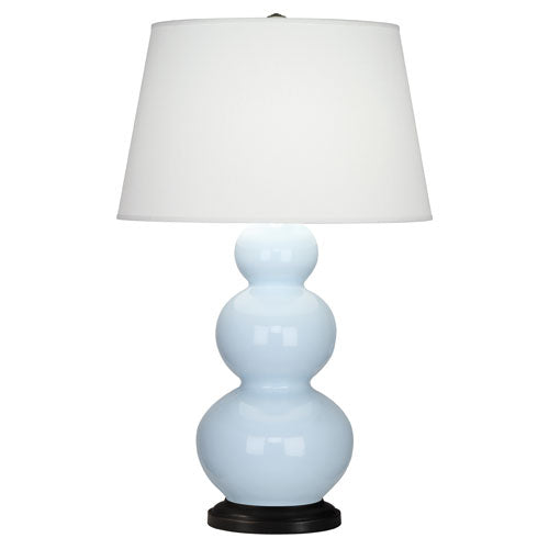341X Baby Blue Triple Gourd Table Lamp