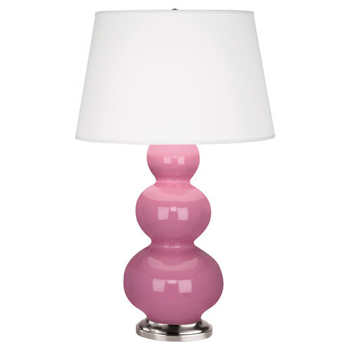 358X Schiaparelli Pink Triple Gourd Table Lamp