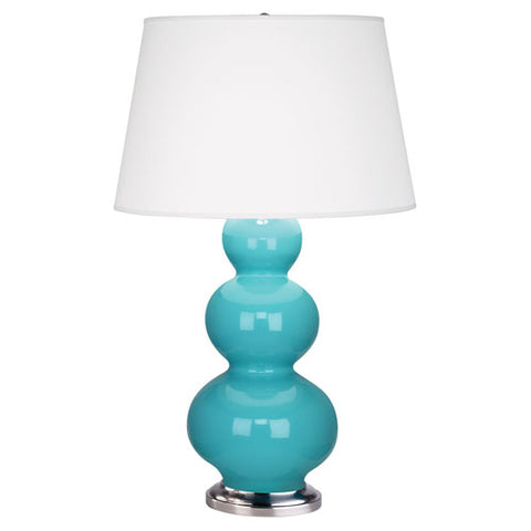 362X Egg Blue Triple Gourd Table Lamp