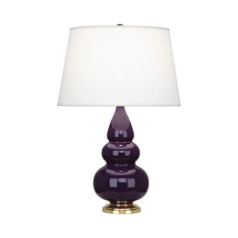 378X Amethyst Small Triple Gourd Accent Lamp