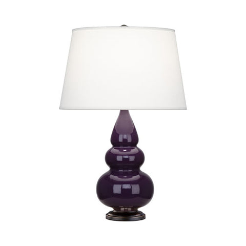 379X Amethyst Small Triple Gourd Accent Lamp