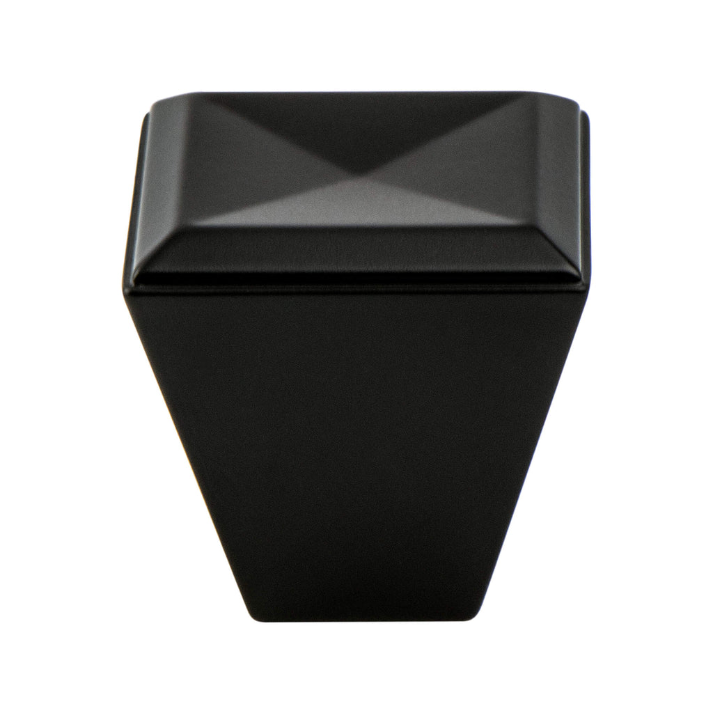 Connections Matte Black Knob - This knob has a tooth on the bottom.