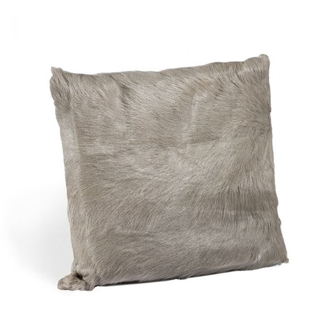 Goat Skin Square Pillow - Grey