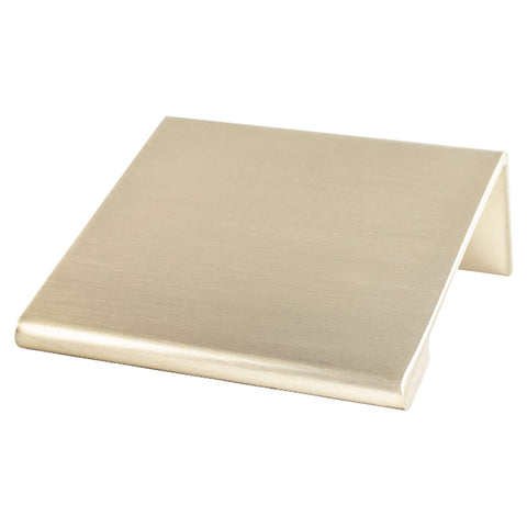 Contemporary Advantage Two 25.4mm CC Champagne Edge Pull - Part measures 1/16in. thickness.