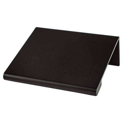 Contemporary Advantage Two 25.4mm CC Matte Black Edge Pull - Part measures 1/16in. thickness.