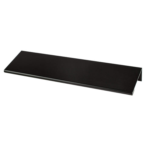 Contemporary Advantage Two 112mm CC Matte Black Edge Pull - Part measures 1/16in. thickness.