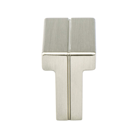 Skyline Brushed Nickel Knob - This knob has a tooth on the bottom.