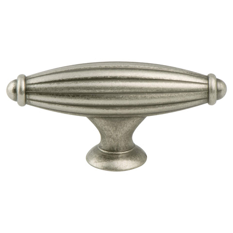 Advantage Plus Five Weathered Nickel Fluted Knob - This knob has a tooth on the bottom.