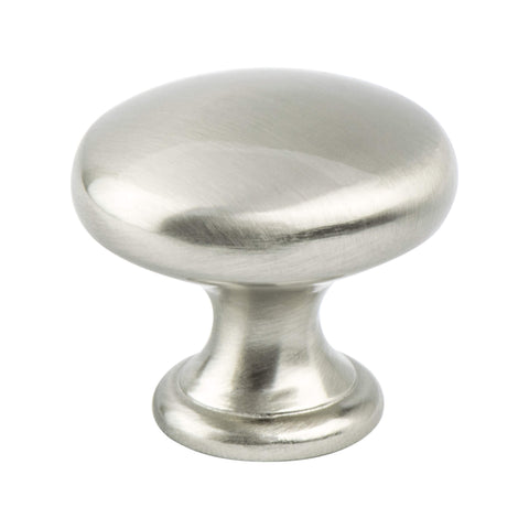 Contemporary Advantage Four Brushed Nickel Wide Round Knob