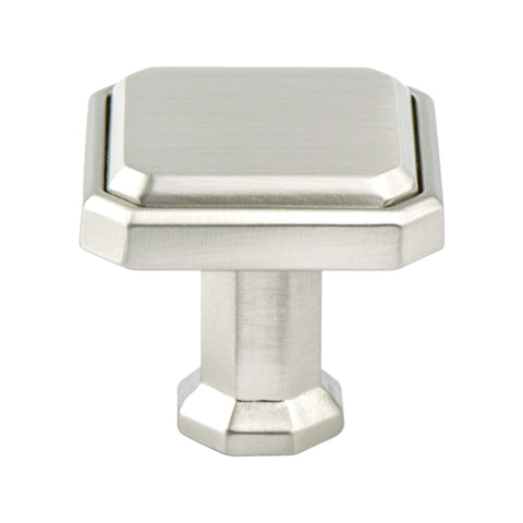 Harmony Brushed Nickel Knob - This knob has a tooth on the bottom.