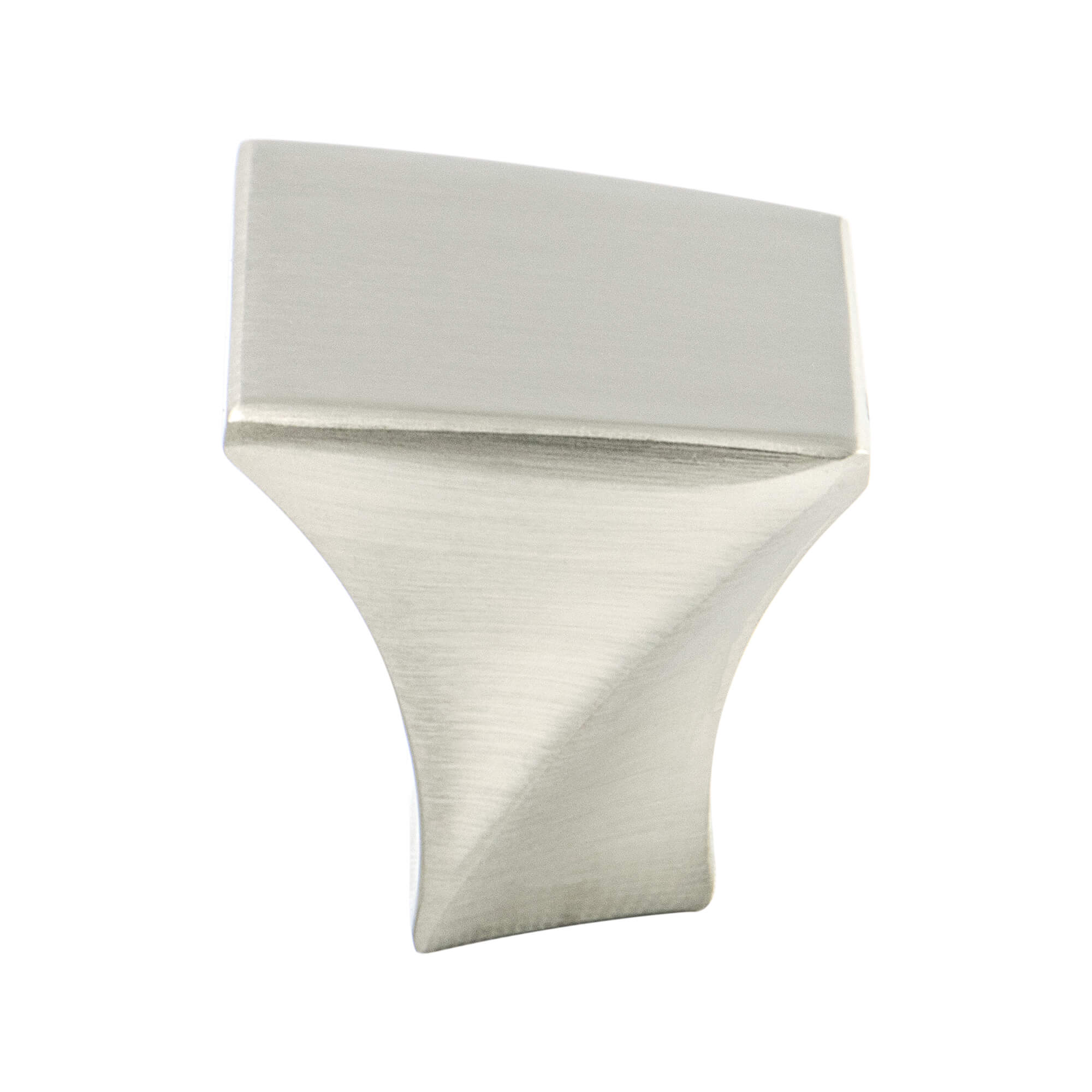 Fluidic Brushed Nickel Knob - This knob has a tooth on the bottom.