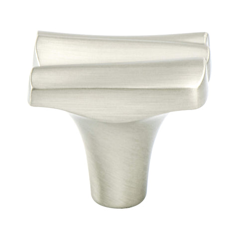 Puritan Brushed Nickel Knob - This knob has a tooth on the bottom.