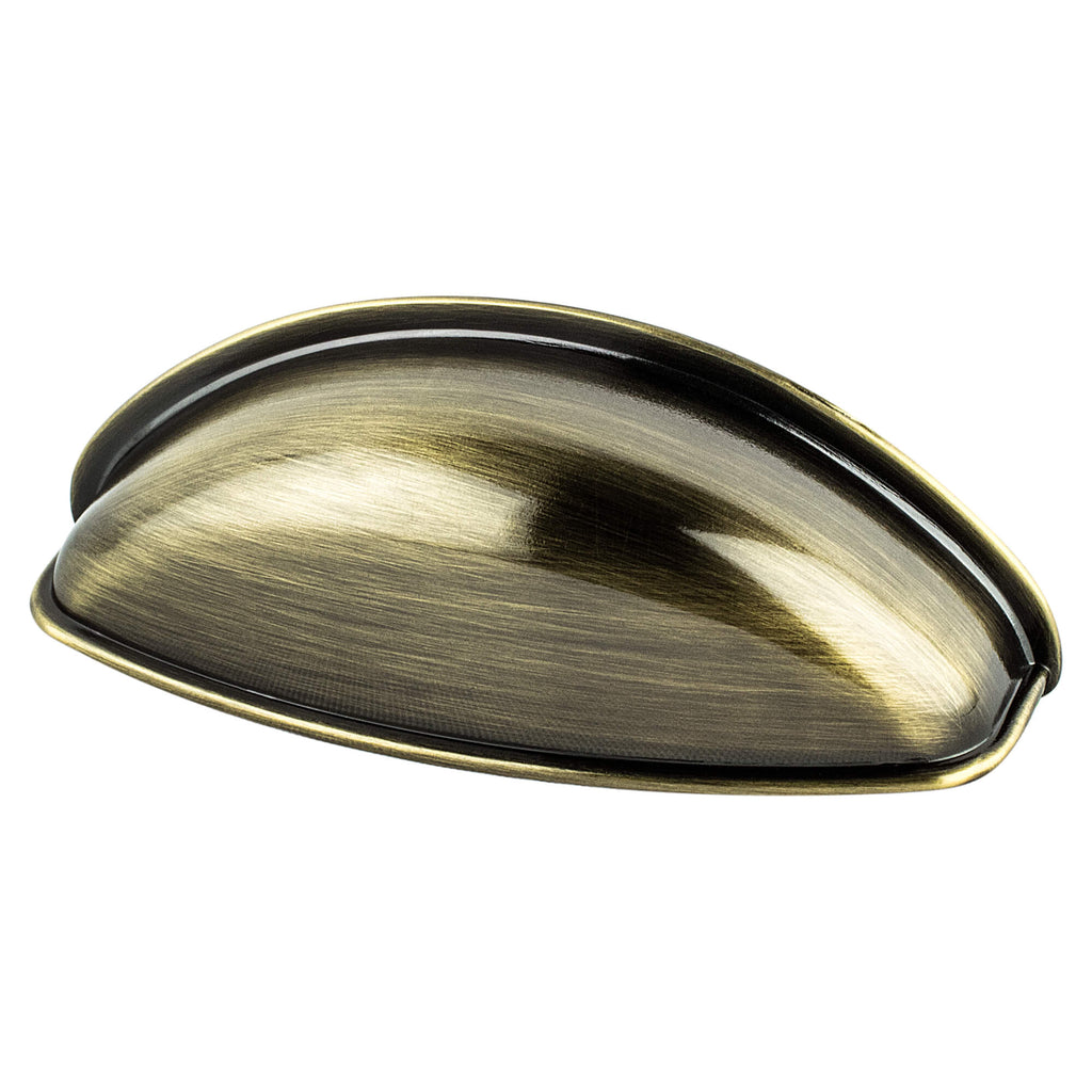Euro Moderno 64mm CC Brushed Antique Brass Cup Pull