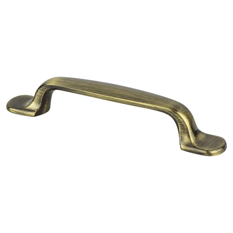 Euro Moderno 96mm CC Brushed Antique Brass Pull