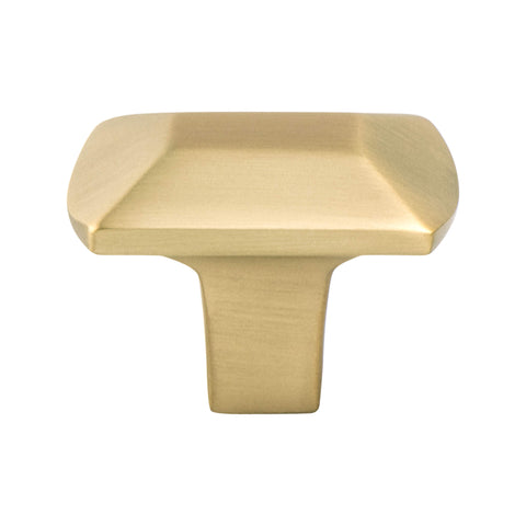 Laura Modern Brushed Gold Knob - Formally known as Modern Bronze. This knob has a tooth on the bottom.
