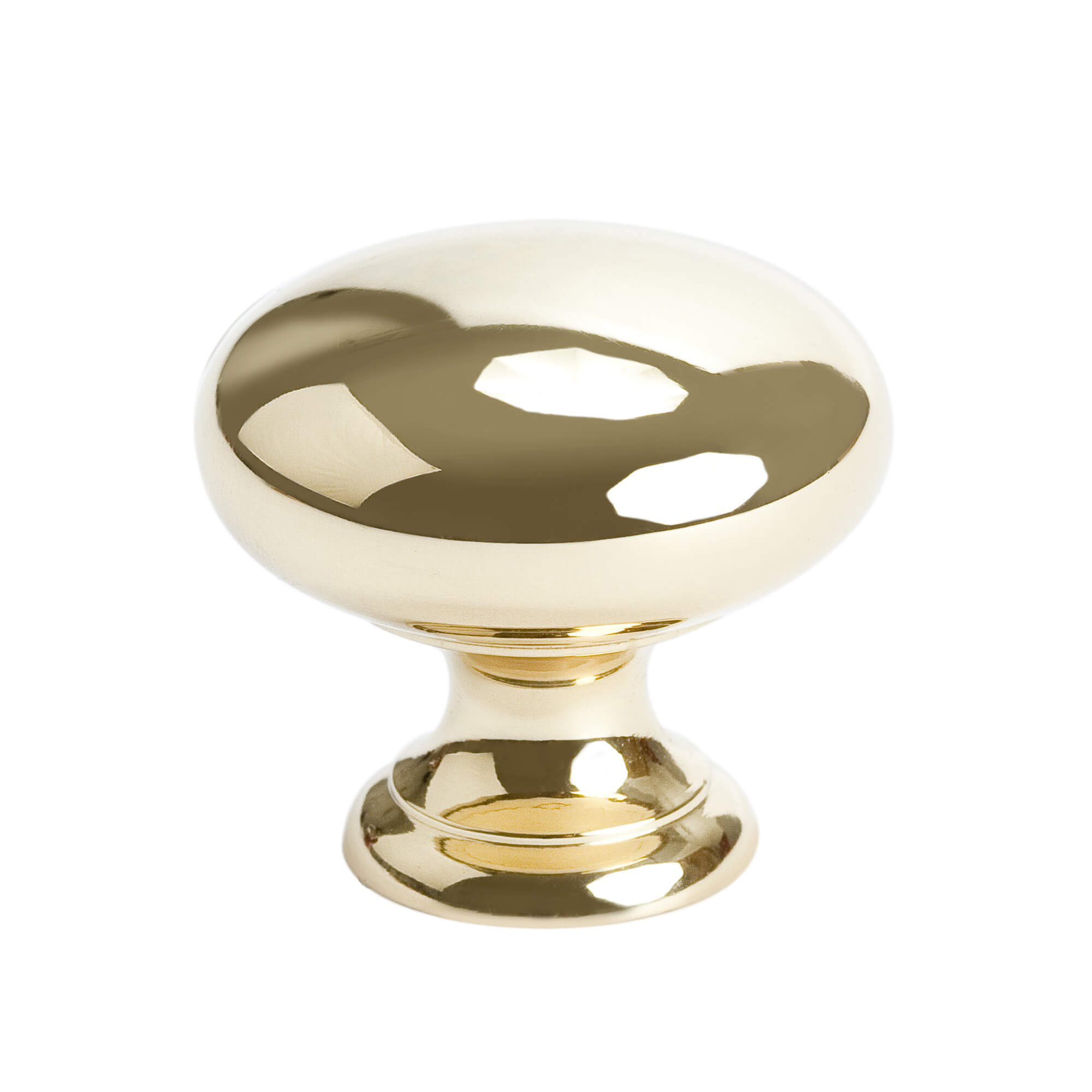 Plymouth Polished Brass Round Knob