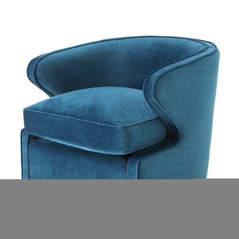 A111504 - Swivel Chair Dorset roche blue velvet