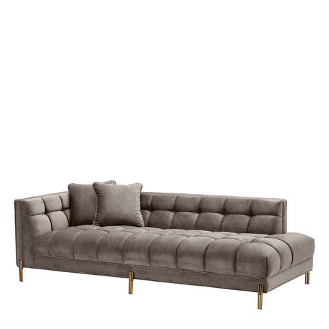A113386 - Lounge Sofa Sienna left savona grey velvet