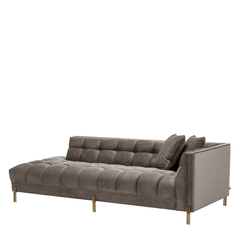 A113387 - Lounge Sofa Sienna right savona grey velvet