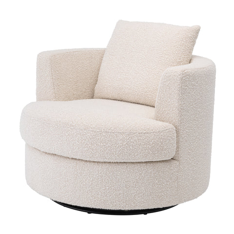 A113960 - Swivel Chair Felix bouclé cream