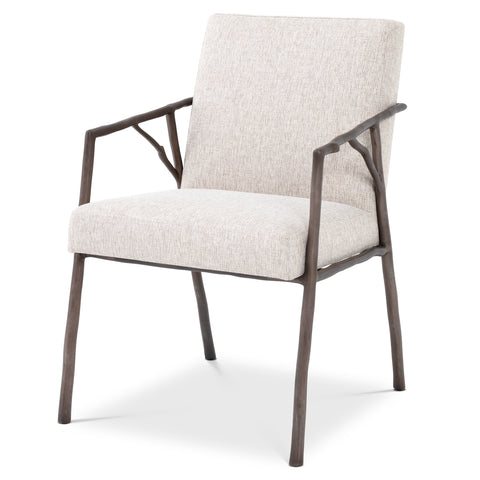 A114230 - Dining Chair Antico medium bronze finish loki natu