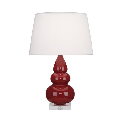 A285X Oxblood Small Triple Gourd Accent Lamp