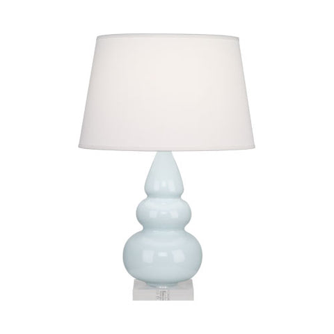 A291X Baby Blue Small Triple Gourd Accent Lamp