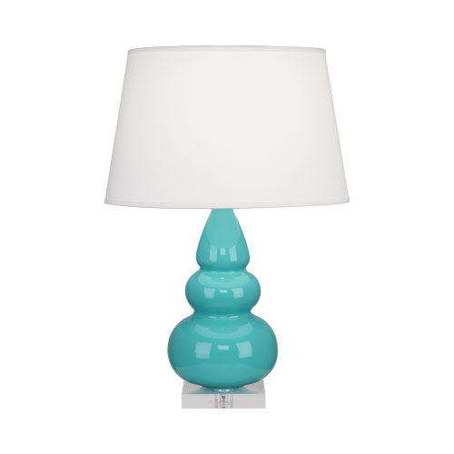 A292X Egg Blue Small Triple Gourd Accent Lamp