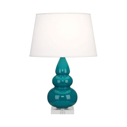 A293X Peacock Small Triple Gourd Accent Lamp