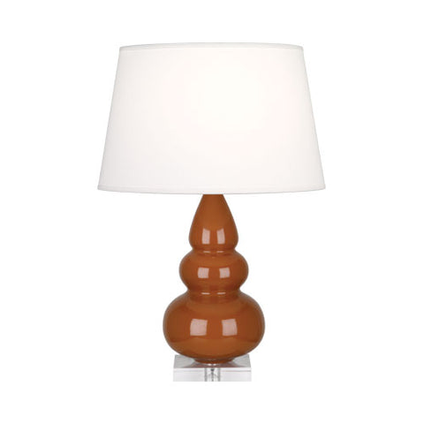 A295X Cinnamon Small Triple Gourd Accent Lamp