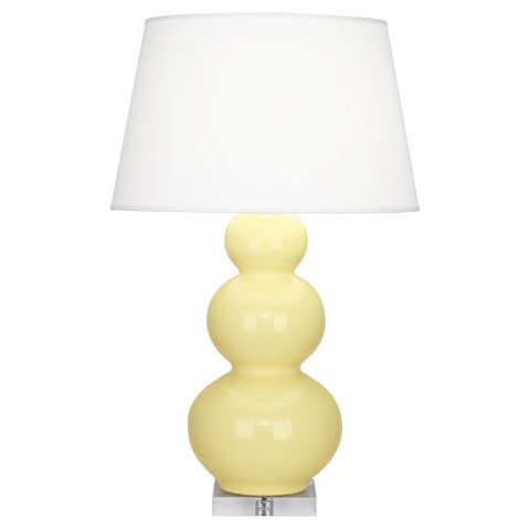 A357X Butter Triple Gourd Table Lamp