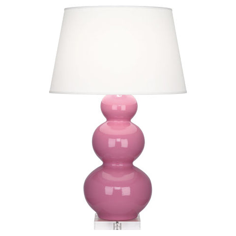 A358X Schiaparelli Pink Triple Gourd Table Lamp
