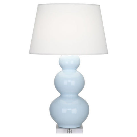 A361X Baby Blue Triple Gourd Table Lamp