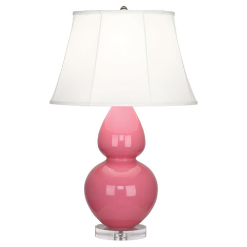 A609 Schiaparelli Pink Double Gourd Table Lamp