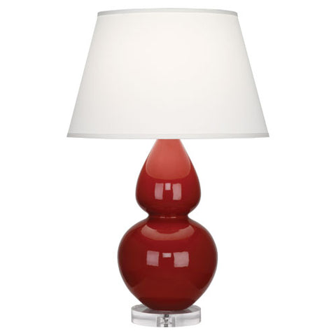 A627X Oxblood Double Gourd Table Lamp