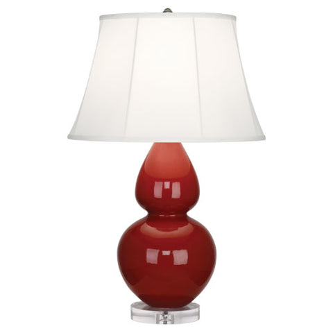 A627 Oxblood Double Gourd Table Lamp