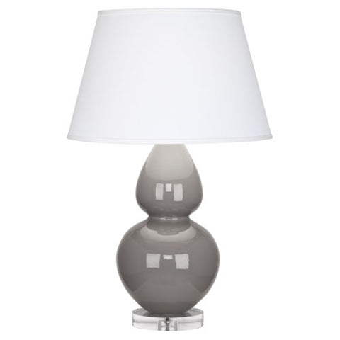 A750X Smokey Taupe Double Gourd Table Lamp