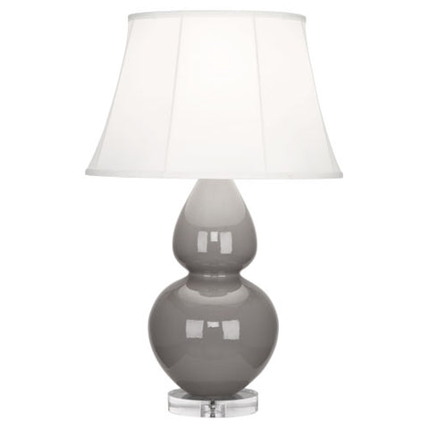 A750 Smokey Taupe Double Gourd Table Lamp