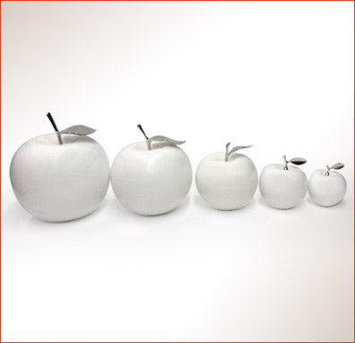 Ceramic Apples with Silver Stem