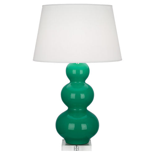 EG43X Emerald Triple Gourd Table Lamp
