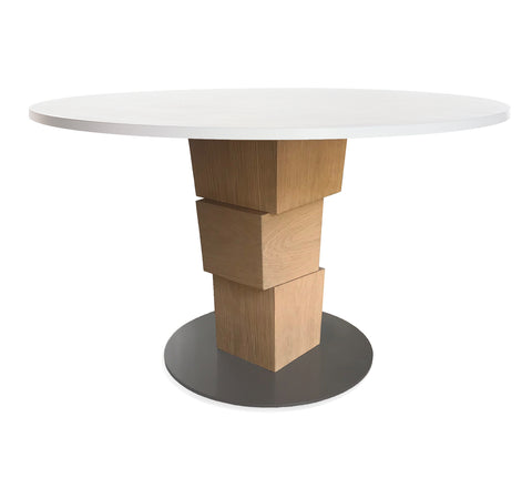 Block Pedestal Dining Table