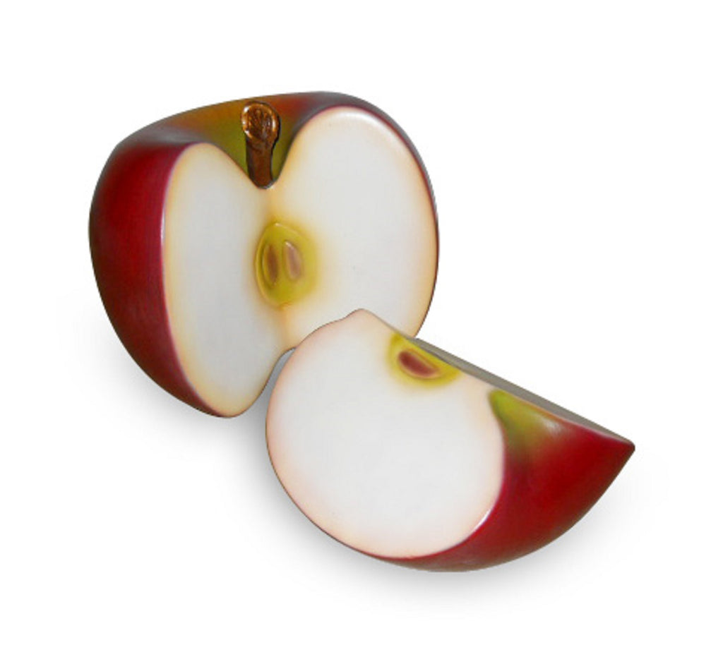 sliced apple in half
