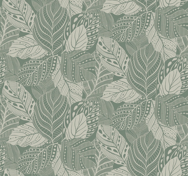 GO8221 Vinca Eucalyptus Wallpaper-Green
