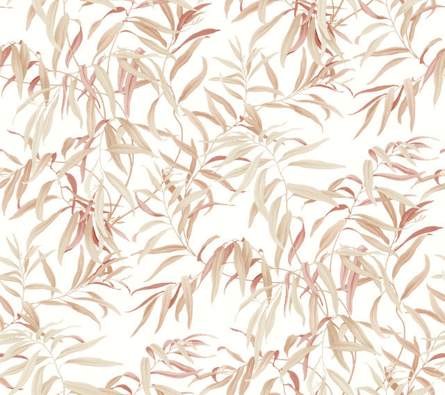 GO8244 Willow Grove Clay Wallpaper-Pink