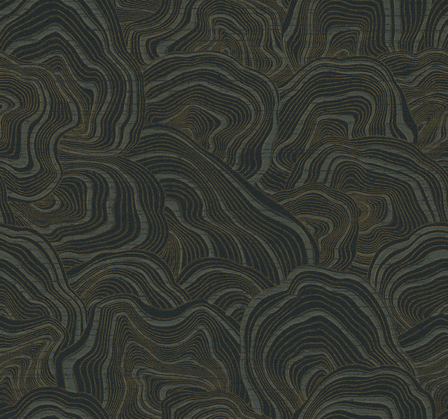 KT2162 Geodes Wallpaper-Black