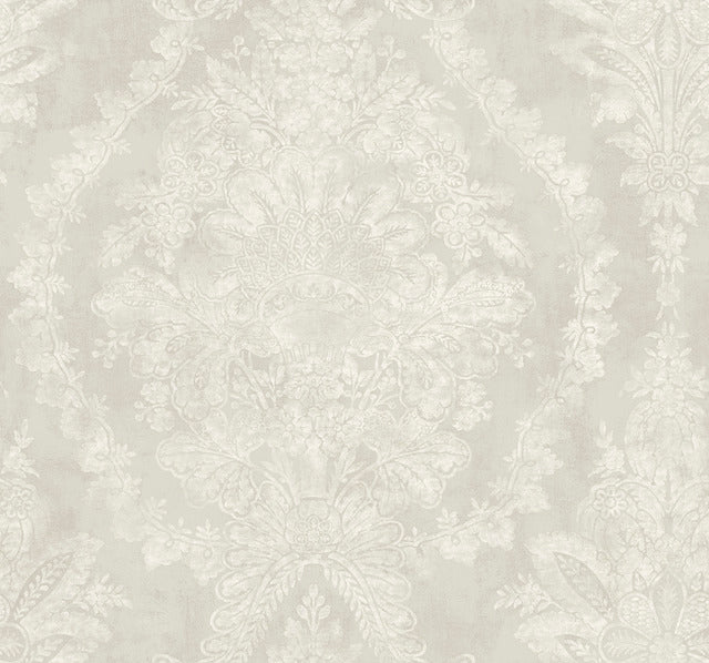 KT2214 Charleston Damask Wallpaper-Cream