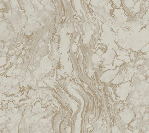 KT2225 Polished Marble Wallpaper-Taupe